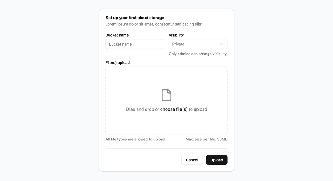 Upload Advanced preview