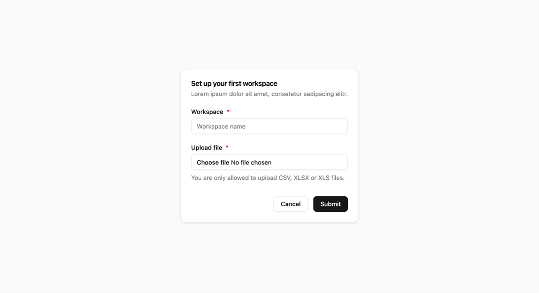 Upload preview