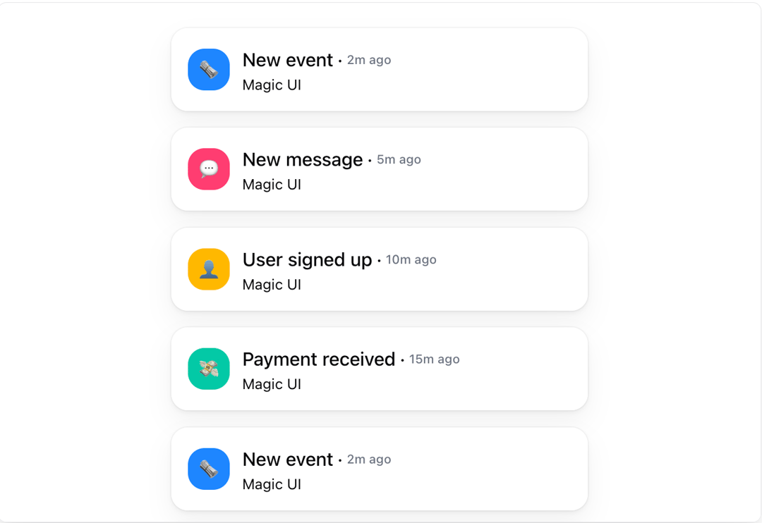 Animated List preview