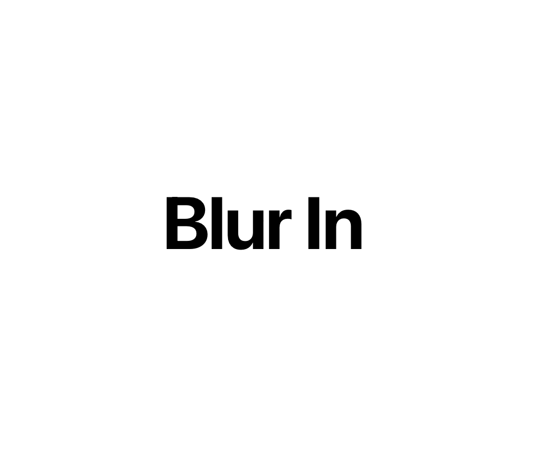 Blur In preview