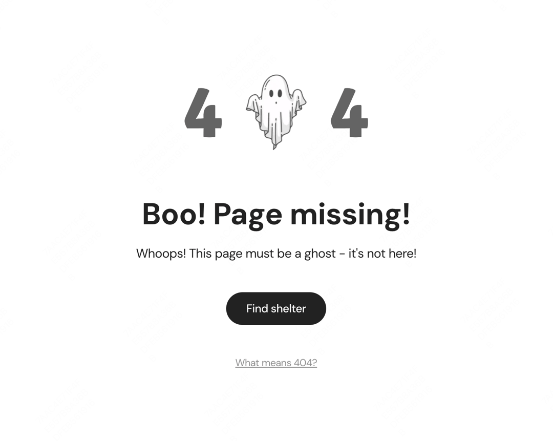 ghost 404 page preview