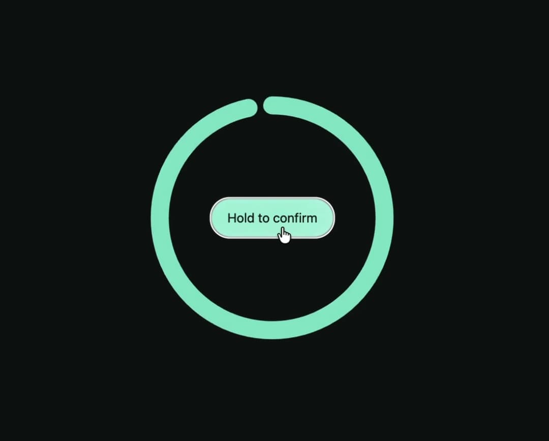 Hold to confirm preview