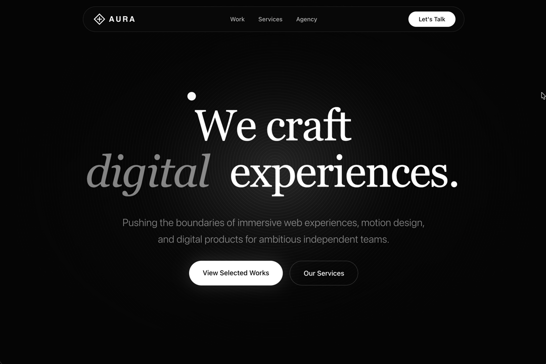 AURA Creative Agency Template preview