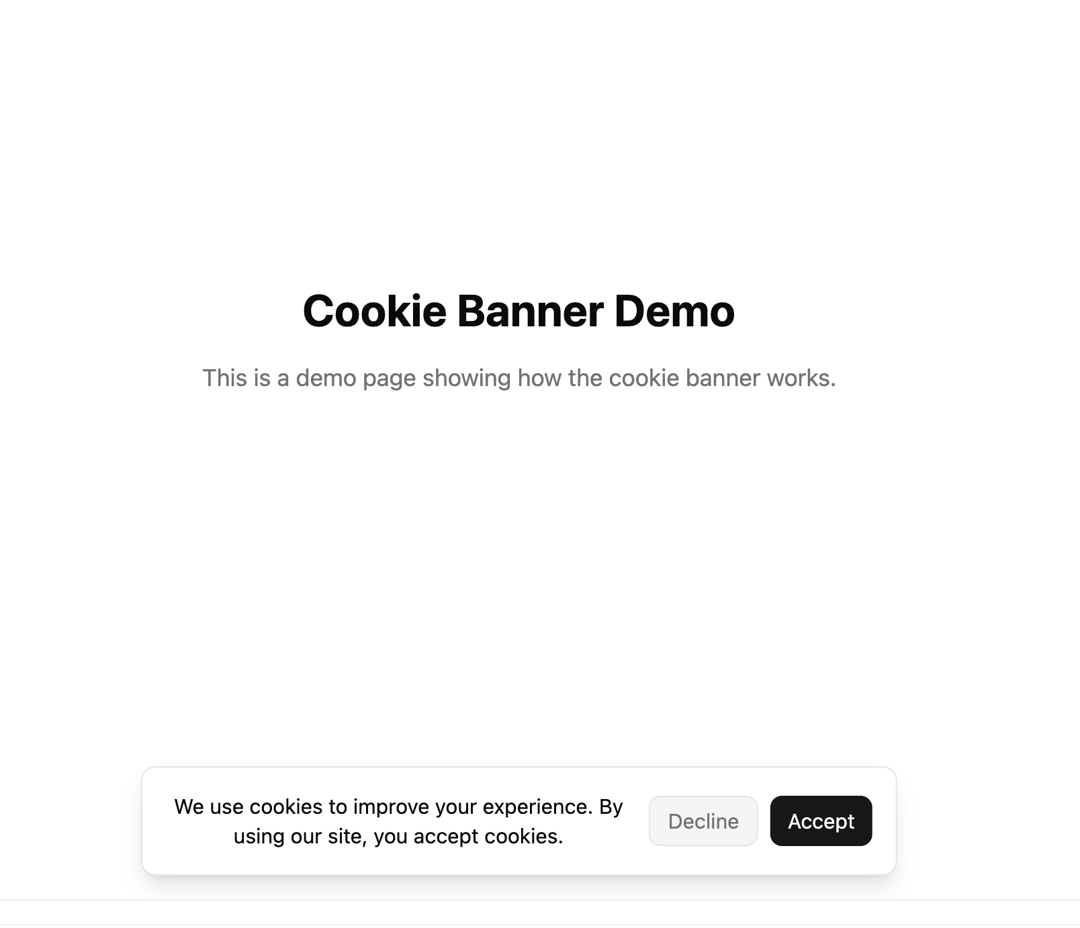 Cookie Banner preview
