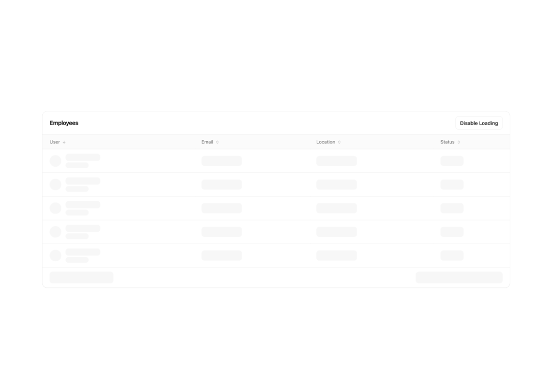 Data Grid Table preview