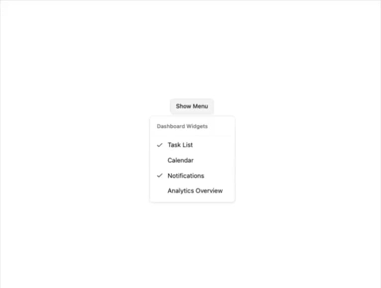 Dropdown Menu preview