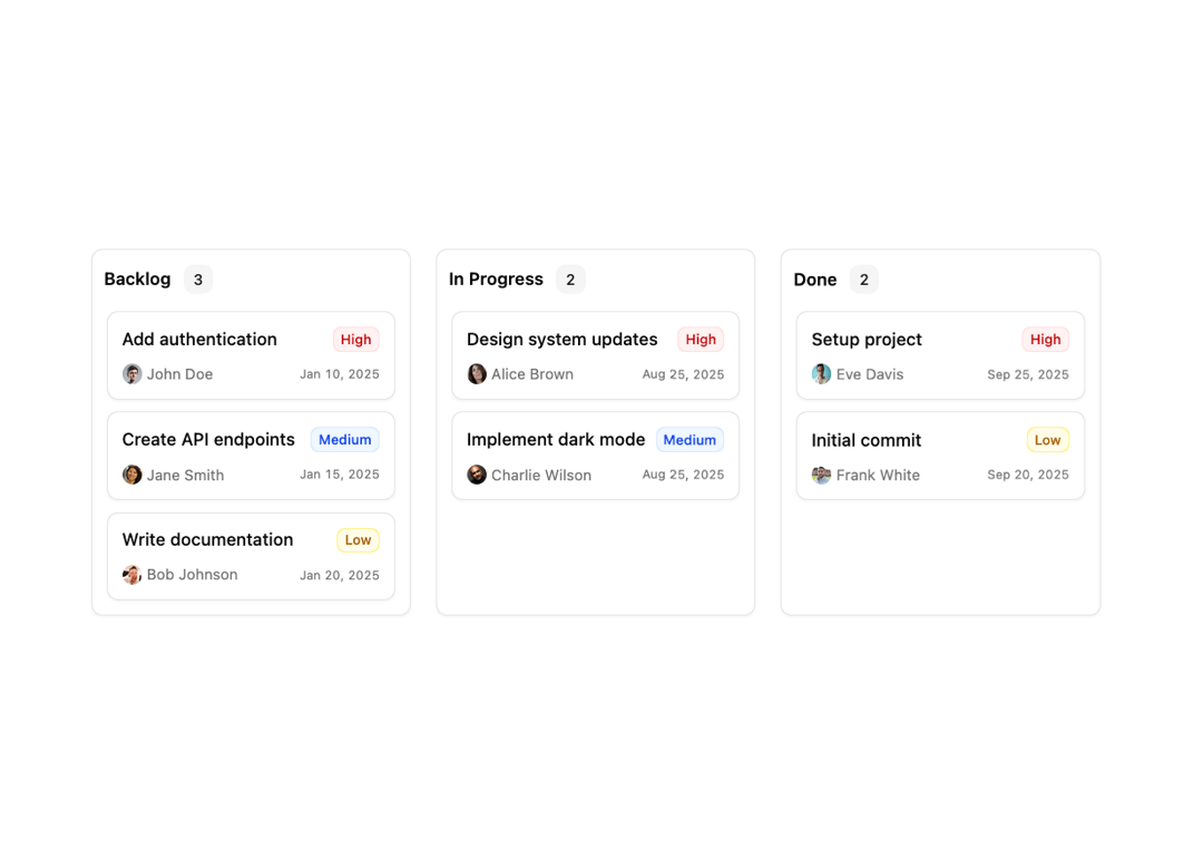 Kanban preview