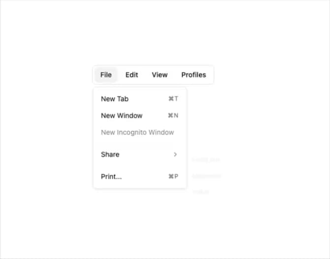 Menubar preview