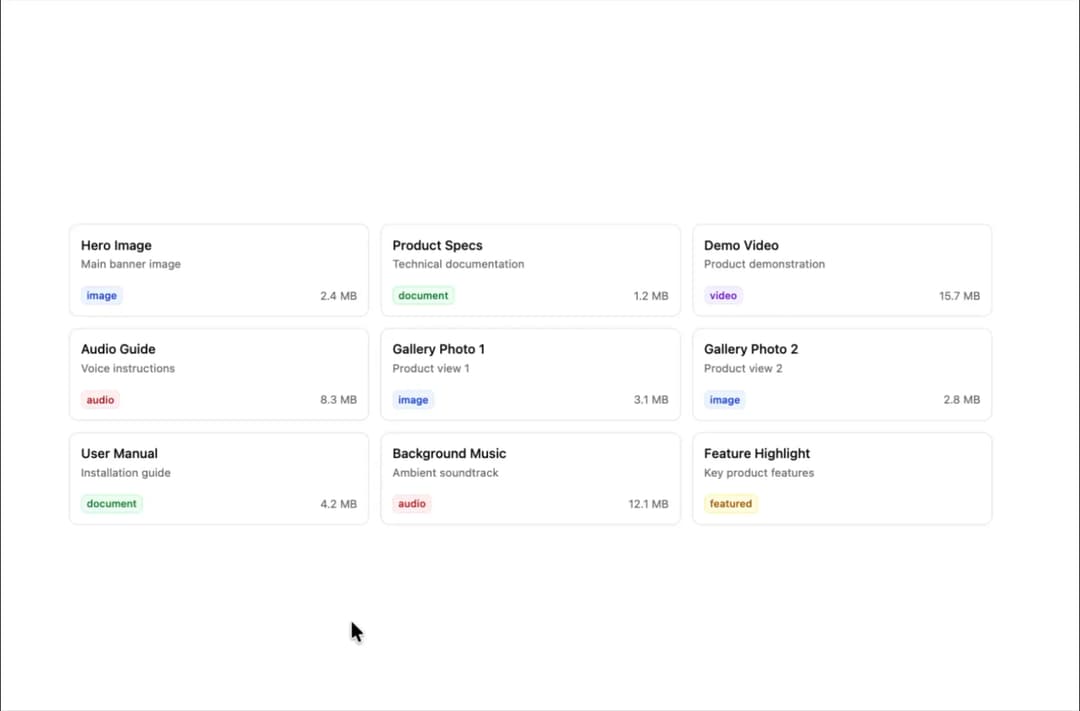 Sortable preview