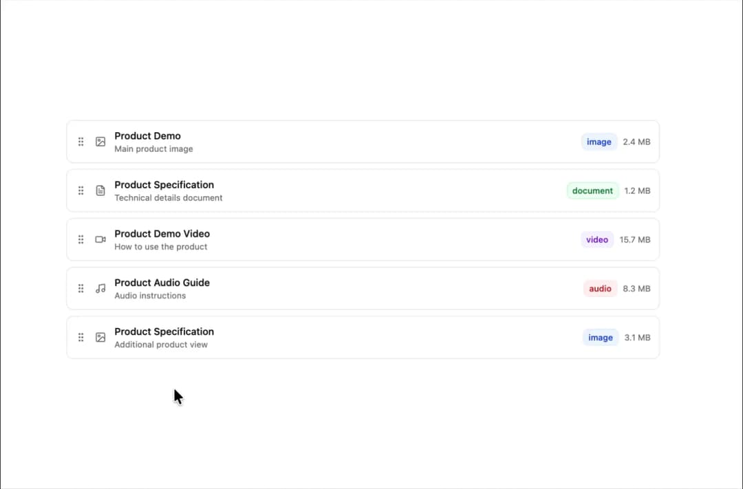 Sortable preview