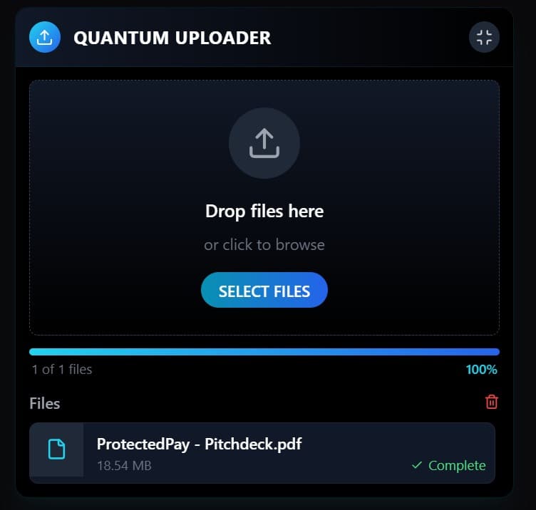 Futuristic File Uploader preview