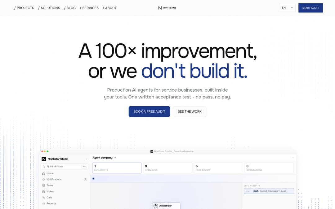 Northstar - AI Agency & Agent Studio Site preview