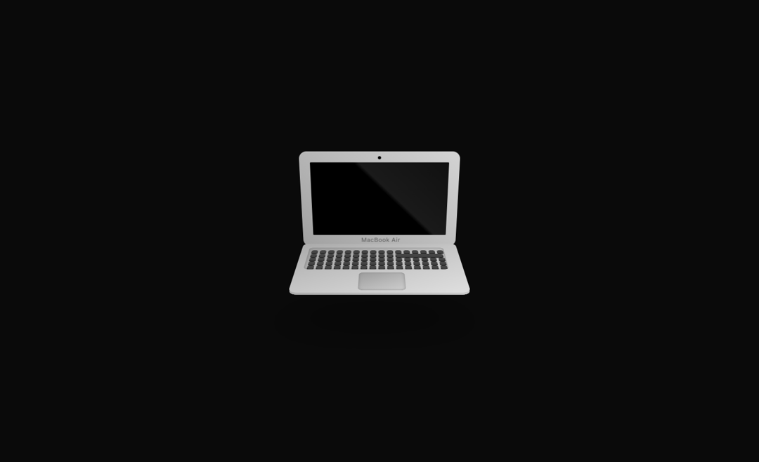Animated 3D MacBook Air preview