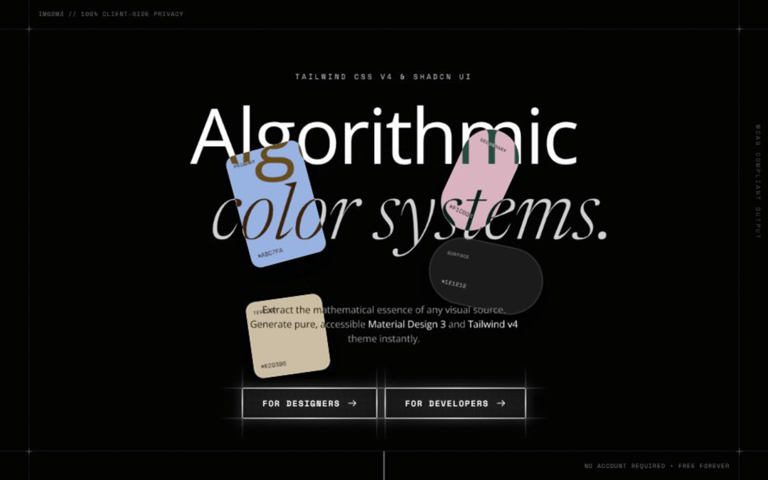 IMG2M3 - Futuristic Modern Editorial Sass Landing page preview