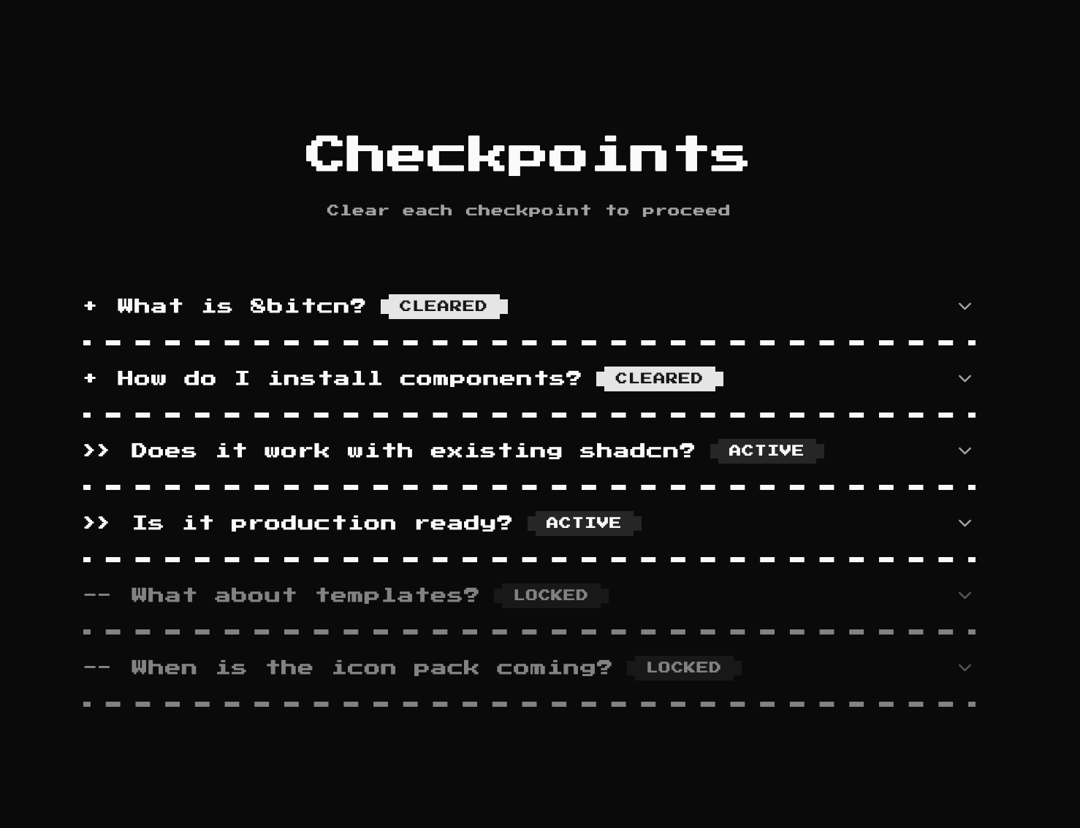 8bit Checkpoint FAQ preview