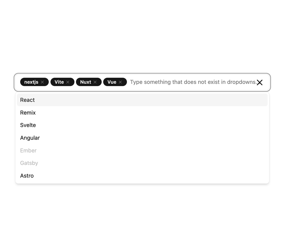 Multiple Selector preview