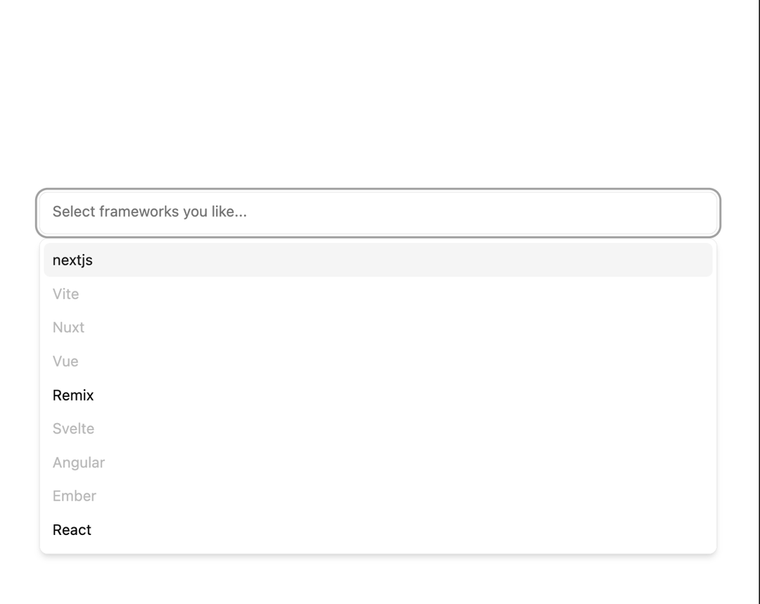 Multiple Selector preview