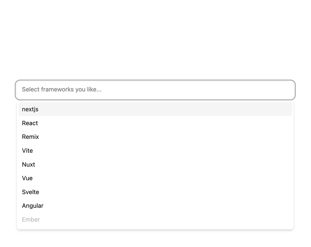Multiple Selector preview