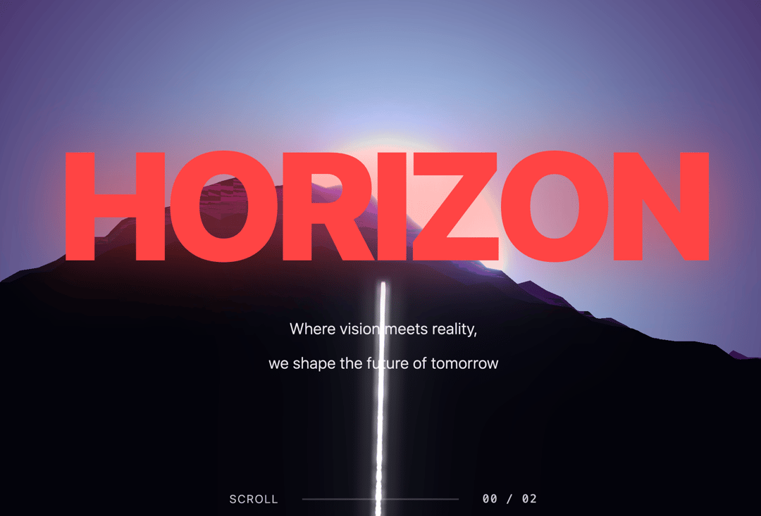 Horizon Hero Section preview