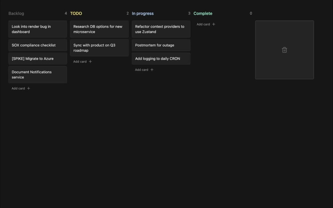 Kanban preview