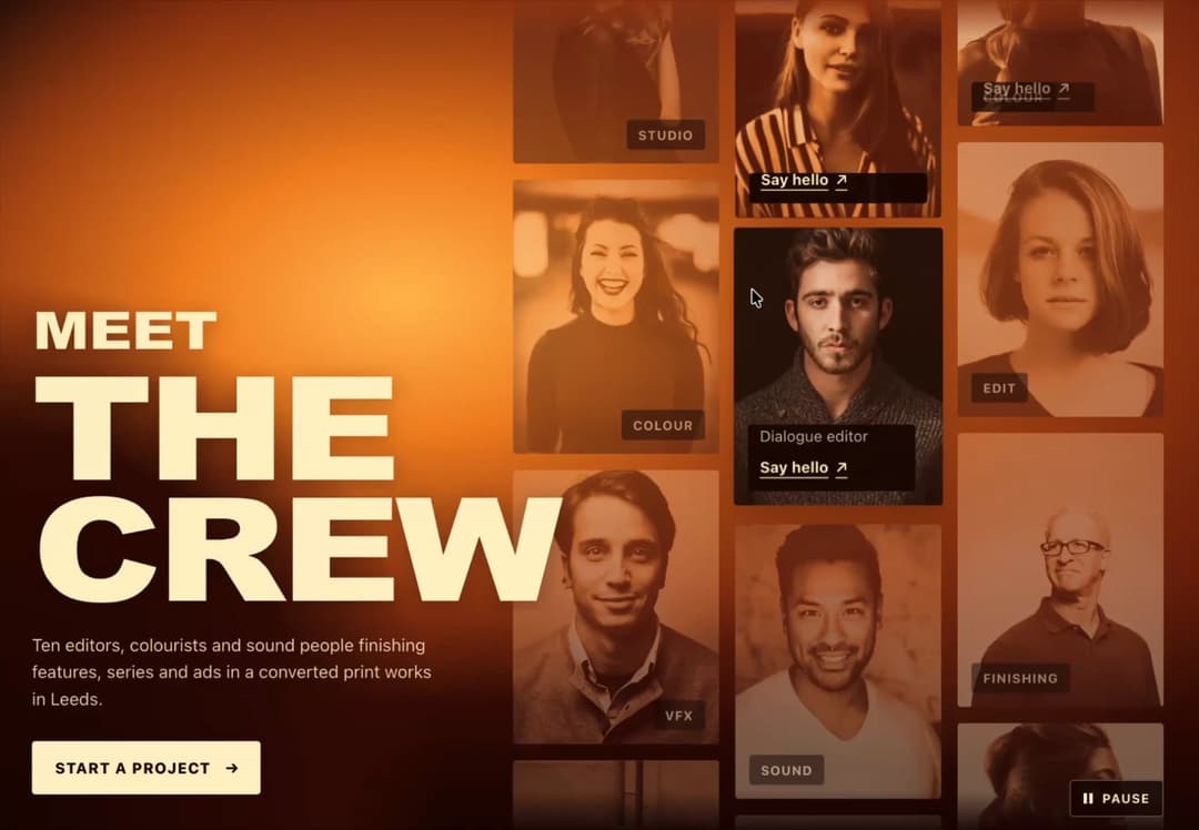 Team Section with Duotone Portraits preview
