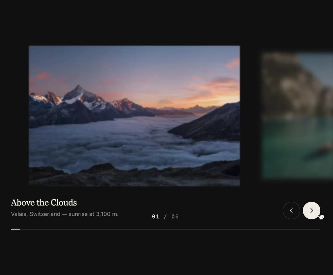 Focus Blur Image Carousel preview
