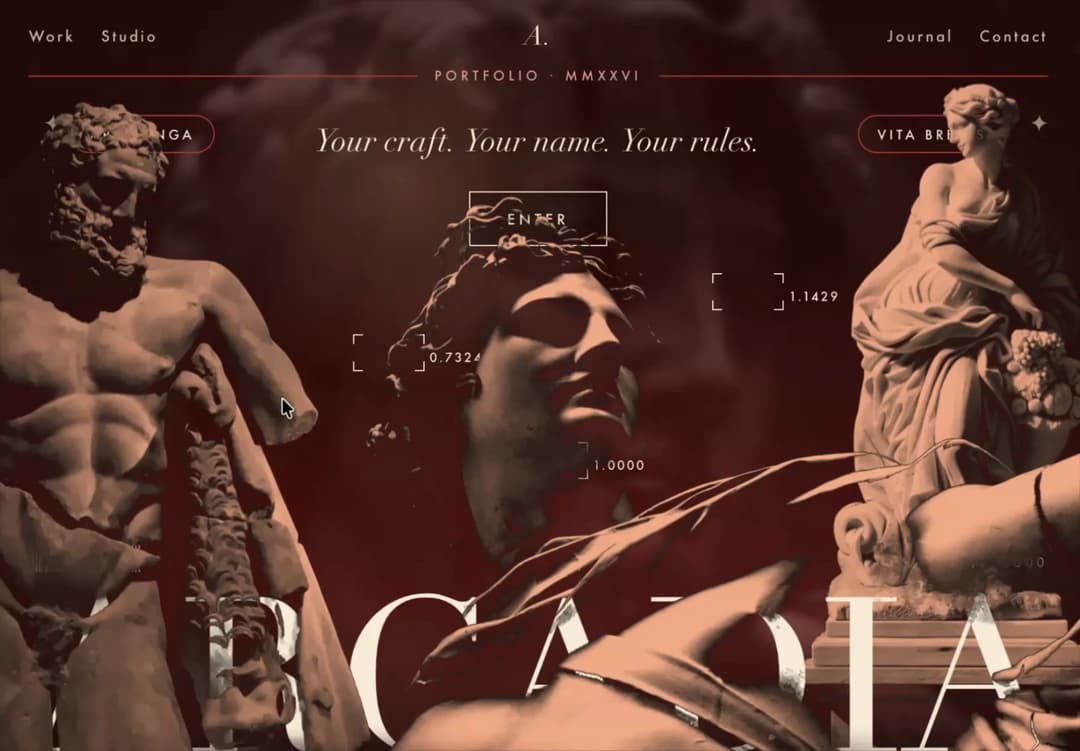 Classical Statue Portfolio Preloader preview