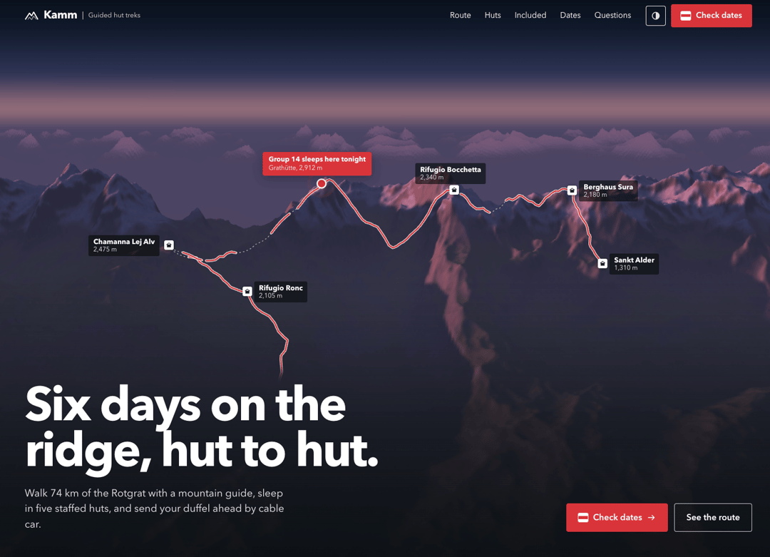 Hiking Tour Landing Page preview