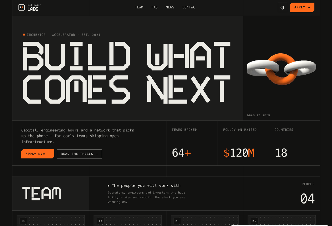 Startup Accelerator Website Template with Stencil Type preview