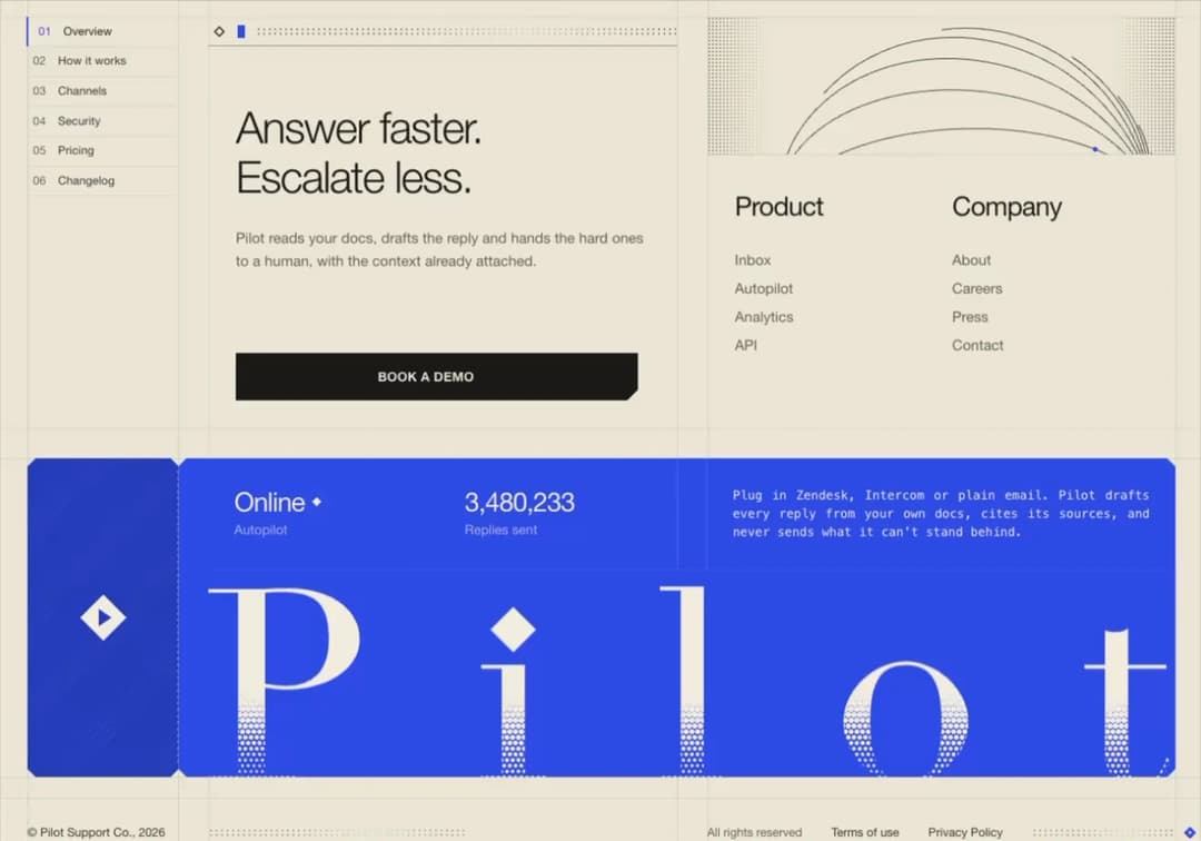 Animated SaaS Footer with Stats Ticket preview