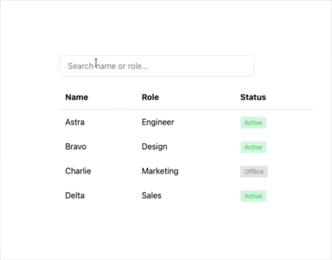 spotlight-table preview