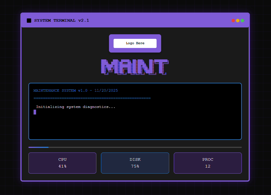 A Retro-Futuristic Maintenance Console preview