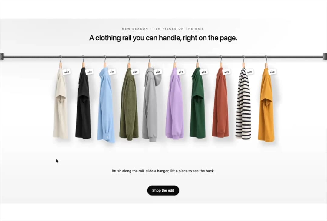 Product Rail Gallery – Fashion Store Hero Section preview