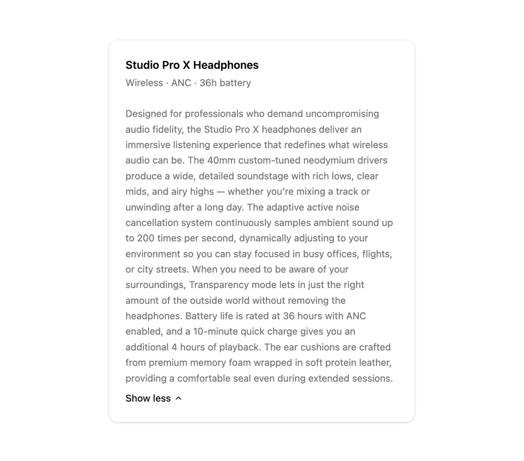 Collapsible preview