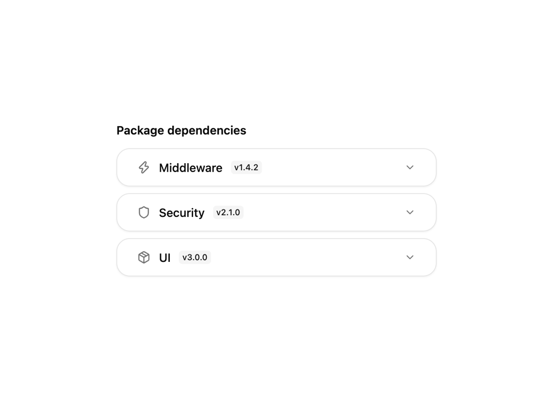 Package Dependency List preview