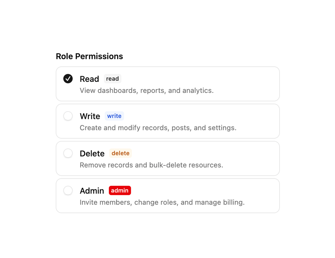 Role Permissions Picker preview