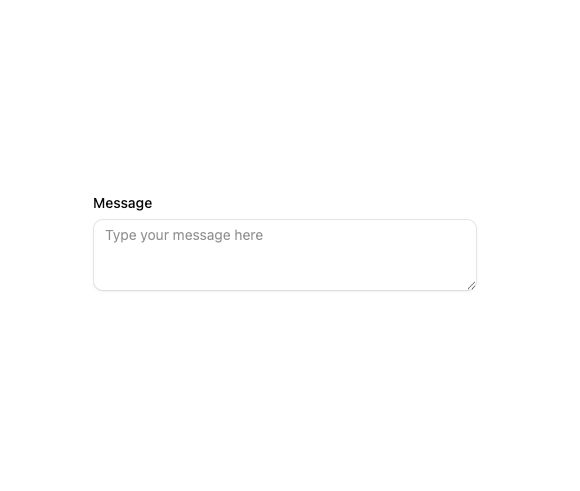 Textarea with Label preview
