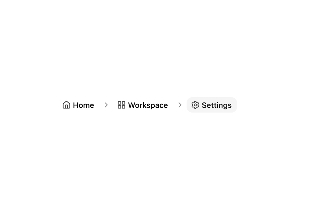 Button Breadcrumb preview