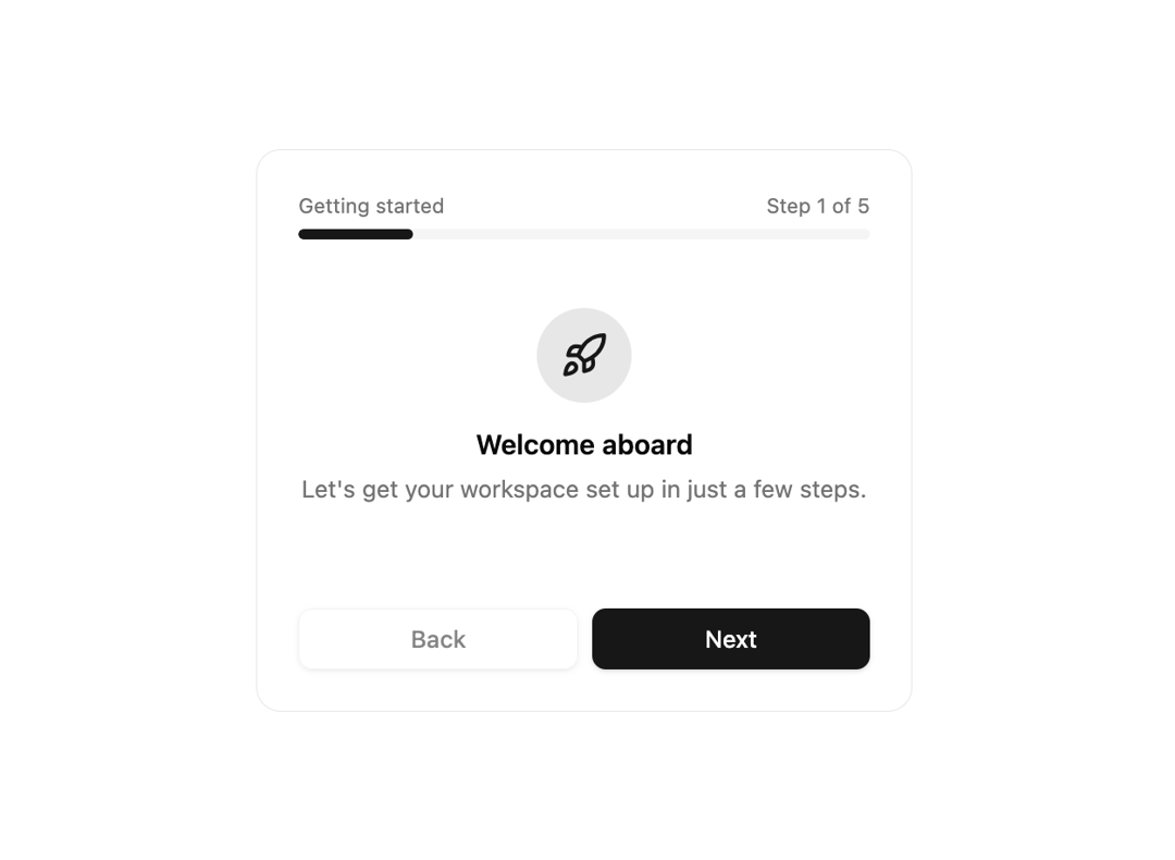 Onboarding Steps Carousel preview