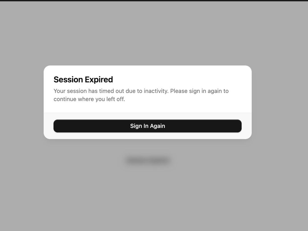 Session Expired Dialog preview