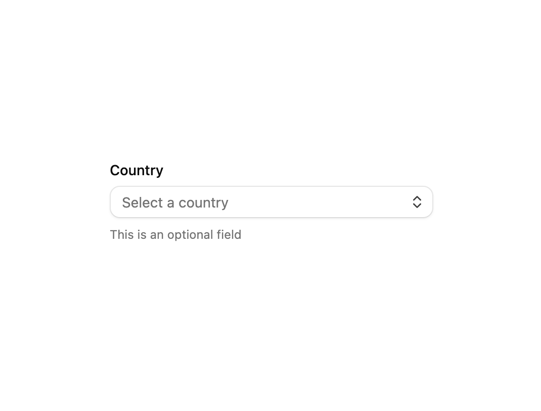 Field with Select Dropdown preview