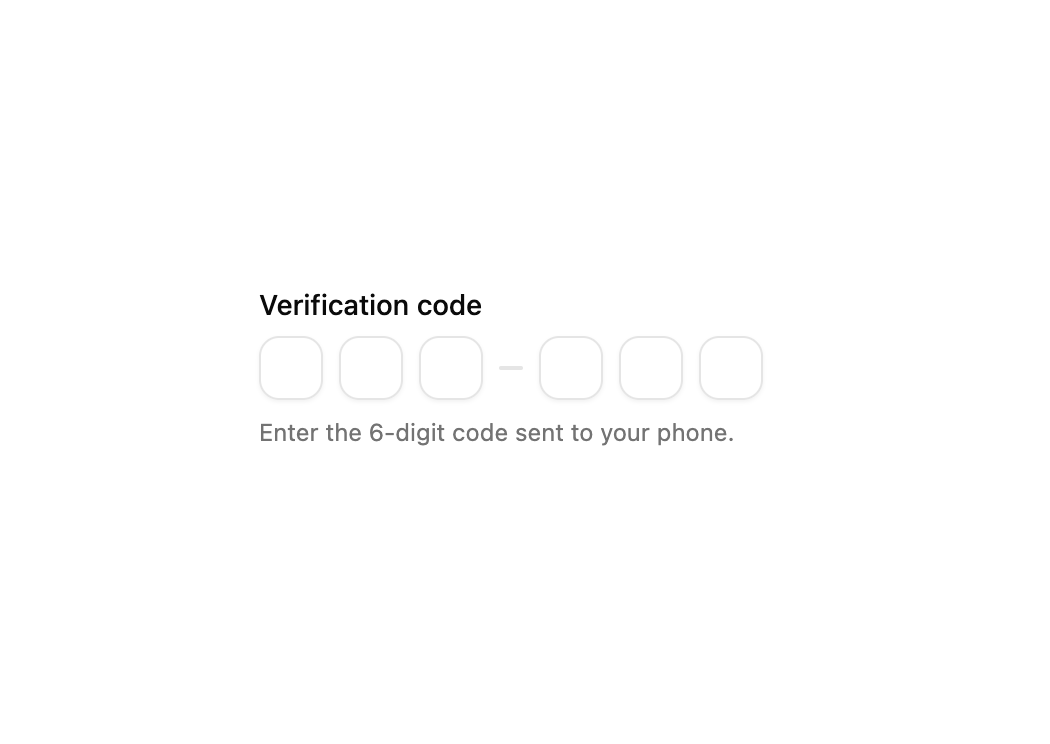 OTP Verification Field preview
