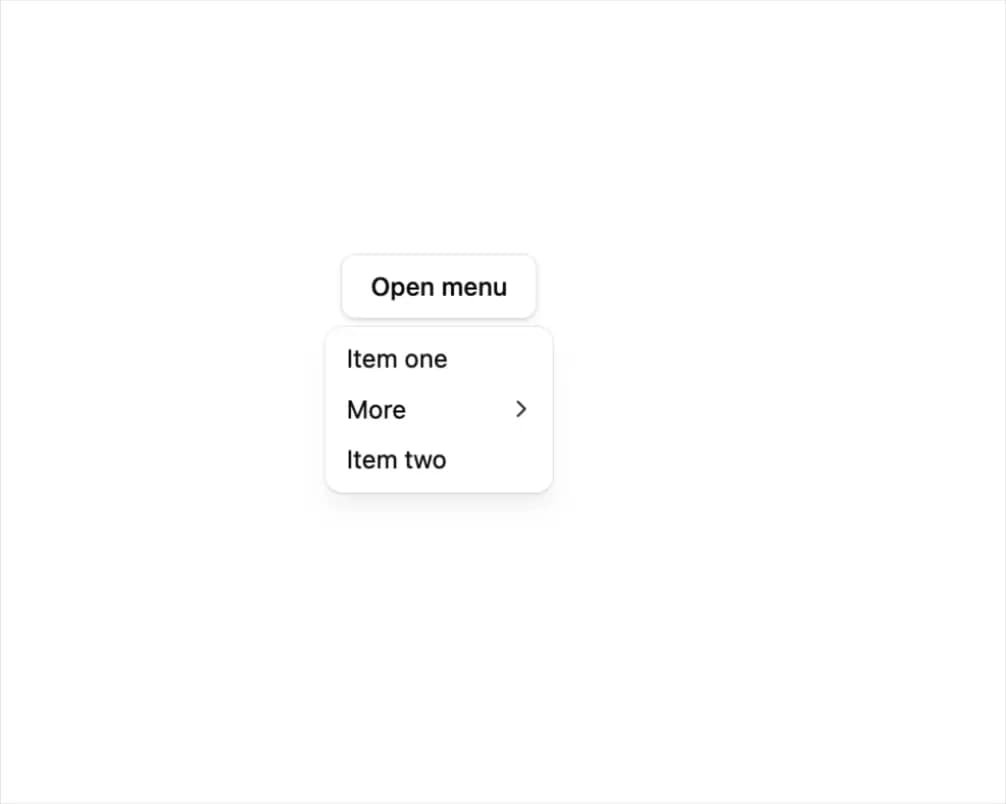 Nested Menu preview
