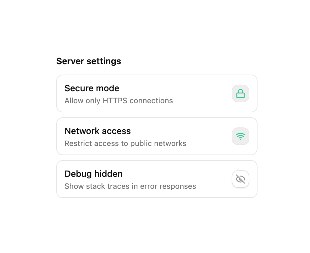 Server Settings Toggle preview