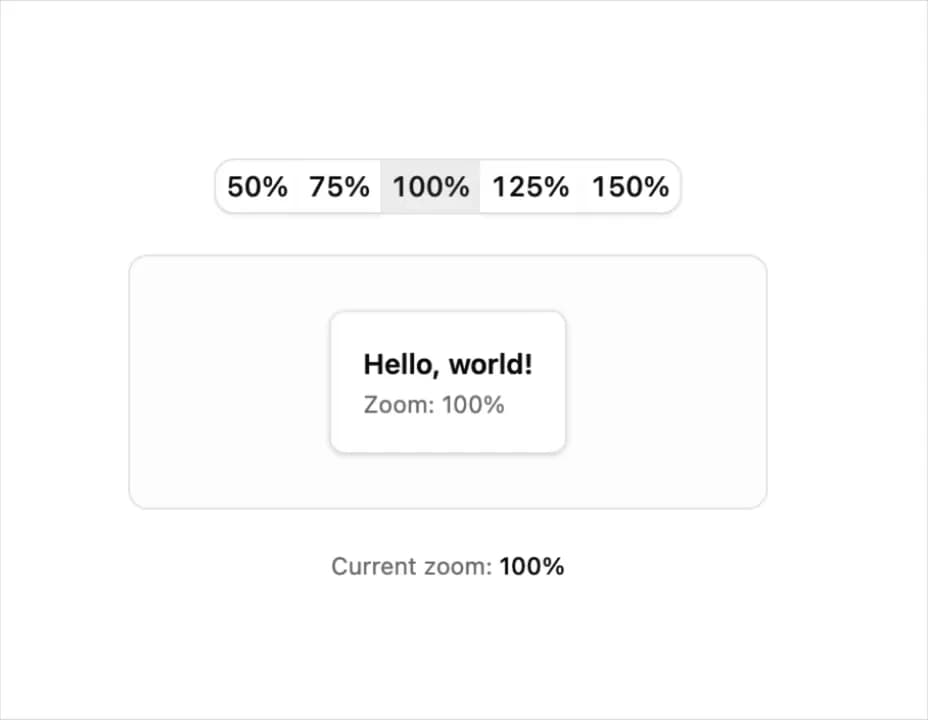 Zoom Level Toggle Group preview