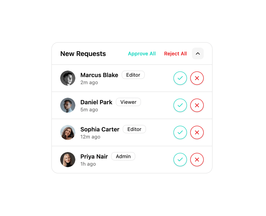 Collaborative Requests Dropdown preview