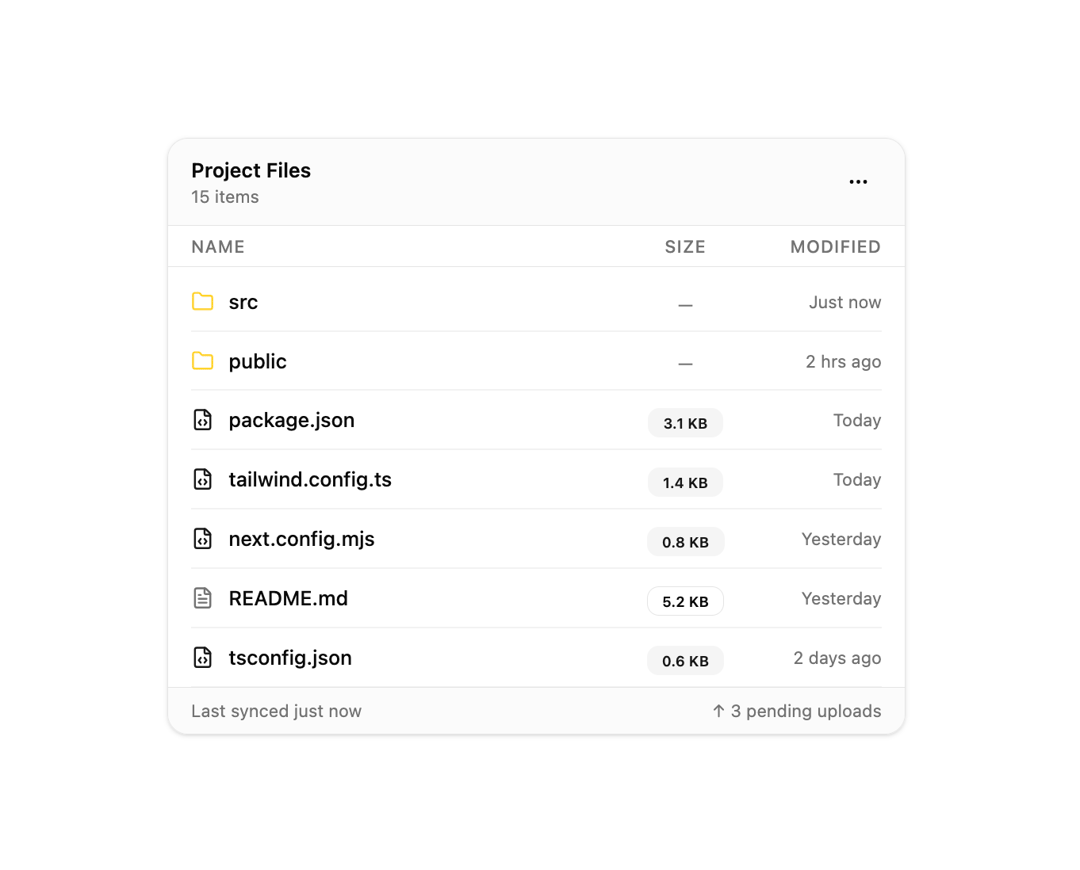 Scroll Area File Explorer preview