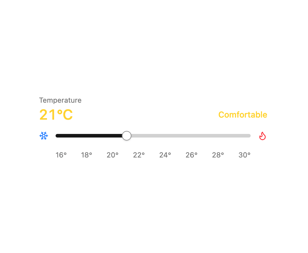 Temperature Control Slider preview