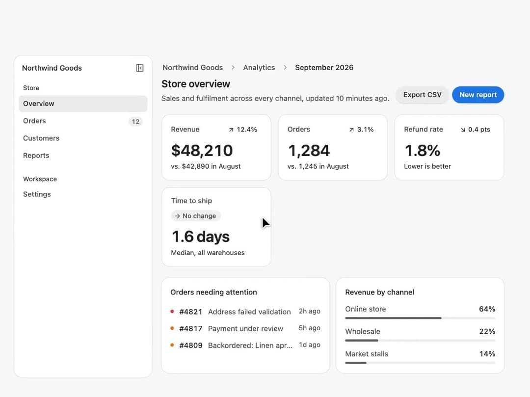 Dashboard Shell preview