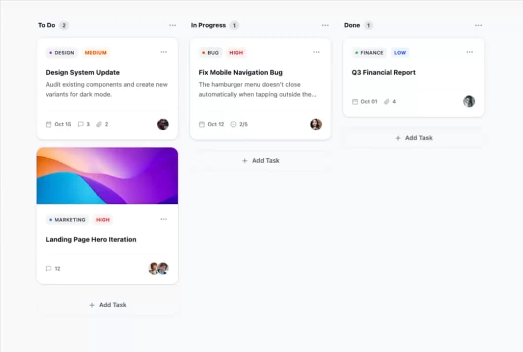 Kanban Board preview